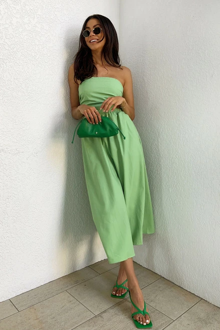 Dani Midi Dress GREEN - Image 5