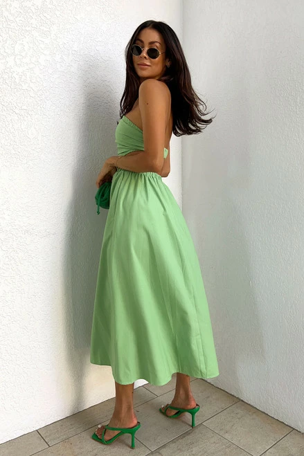 Dani Midi Dress GREEN - Image 2