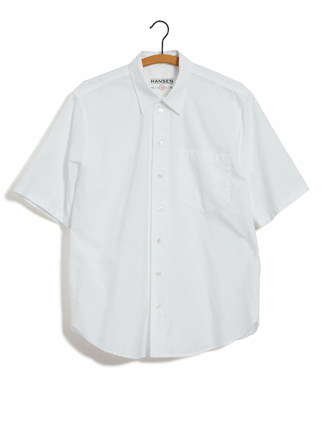 HANSEN GARMENTS REIDAR | Loose Fit Short Sleeve Shirt | White