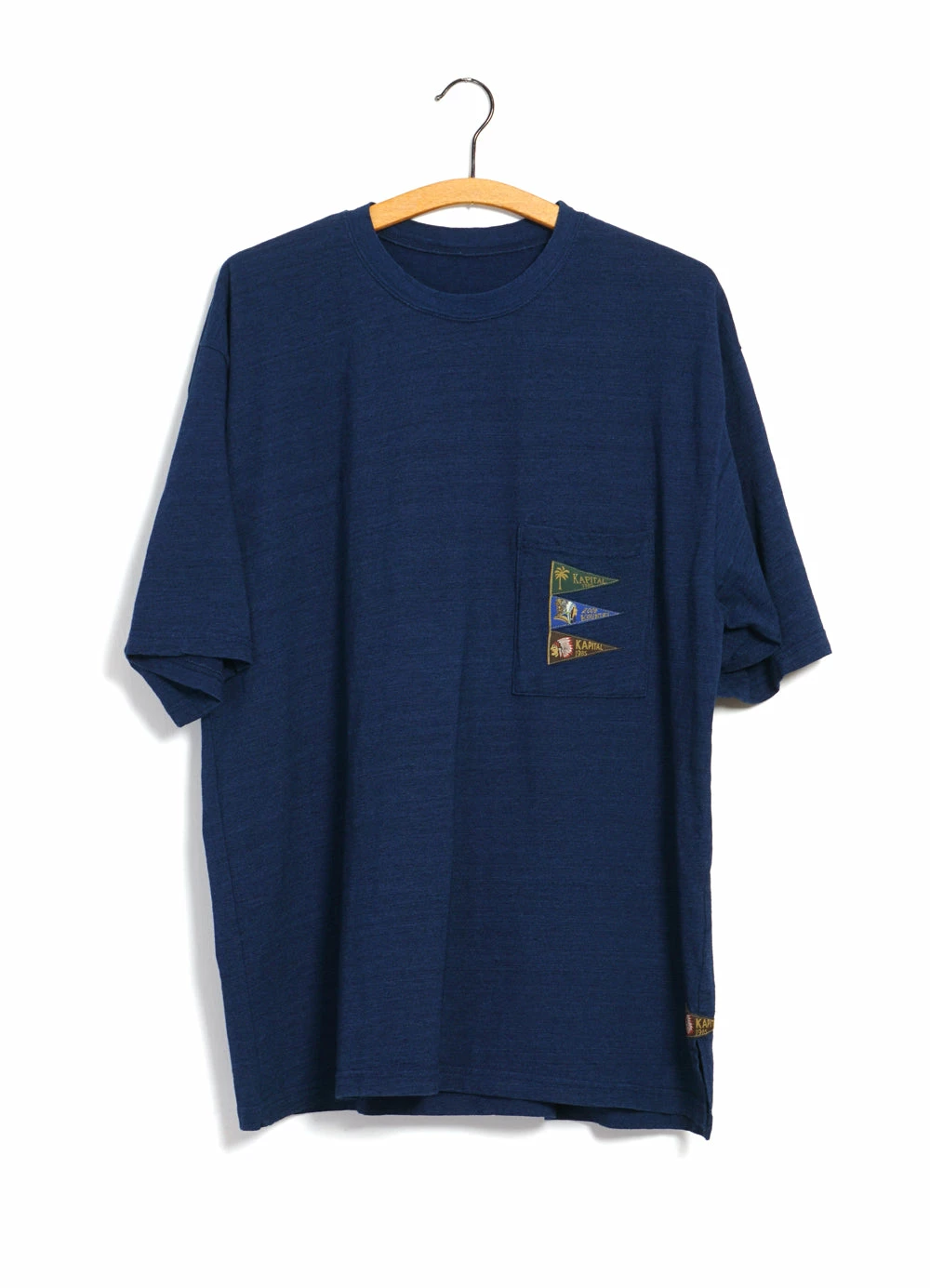 KAPITAL 4 FLAGS | Jersey Pennant T | Indigo