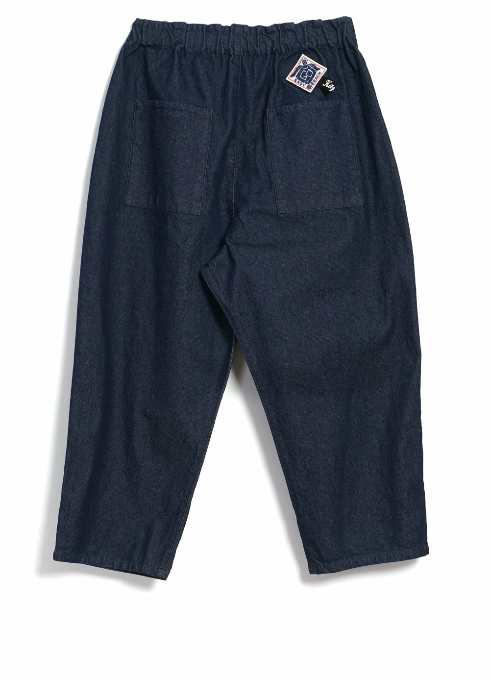 KAPITAL EASY BEACH GO | 12oz Broken Denim Trousers | Indigo - Image 4