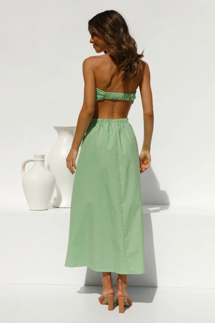 Dani Midi Dress GREEN - Image 10