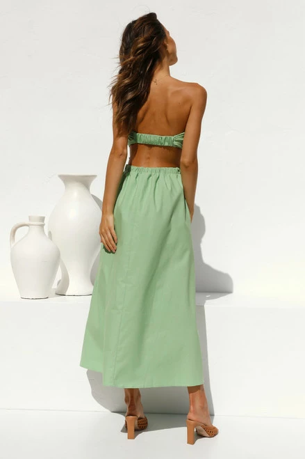 Dani Midi Dress GREEN - Image 8