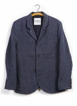 HANSEN GARMENTS ANKER | Casual Four Button Blazer | Blue Delave