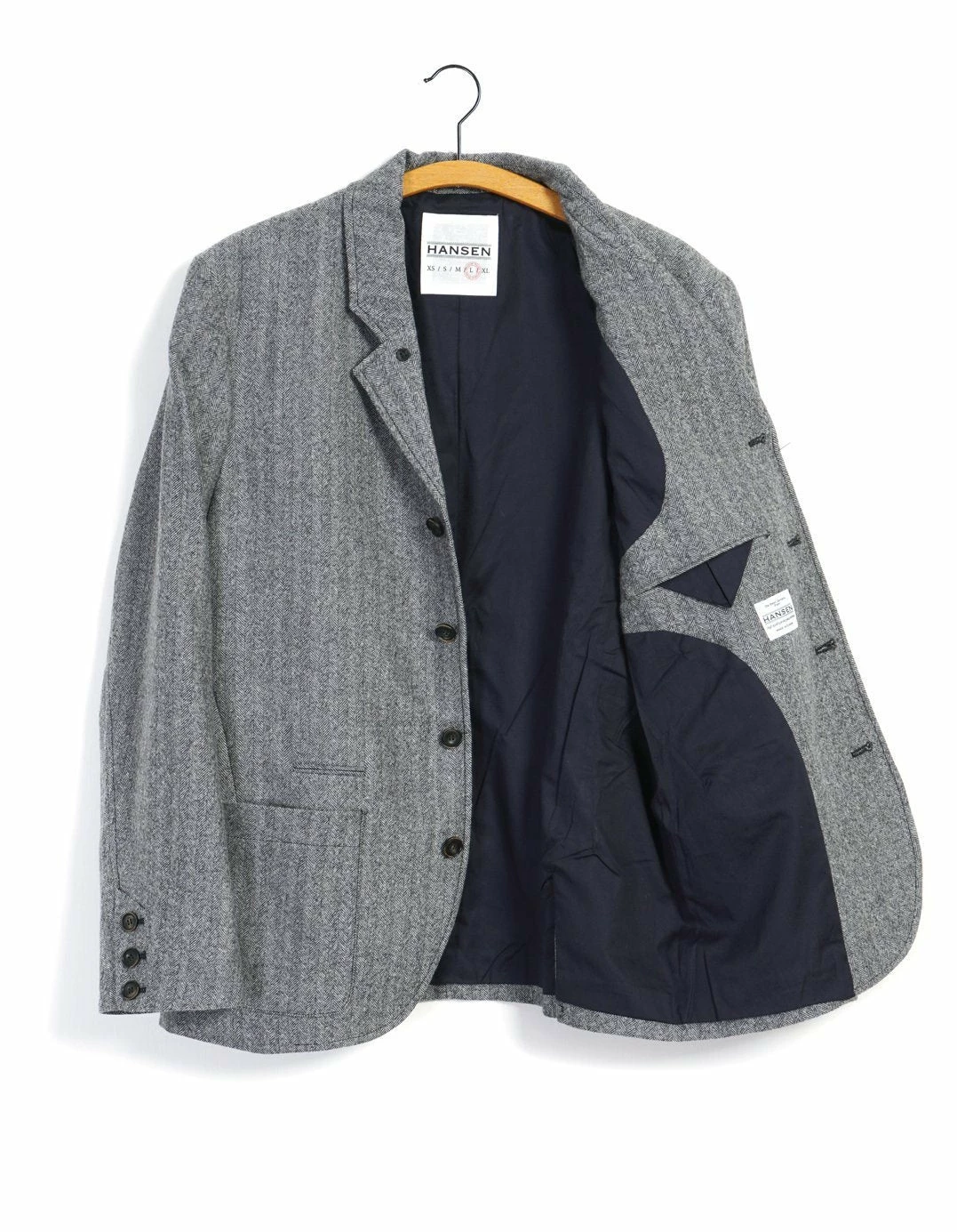 HANSEN GARMENTS ANKER | Classic Blazer | Grey Melange - Image 3