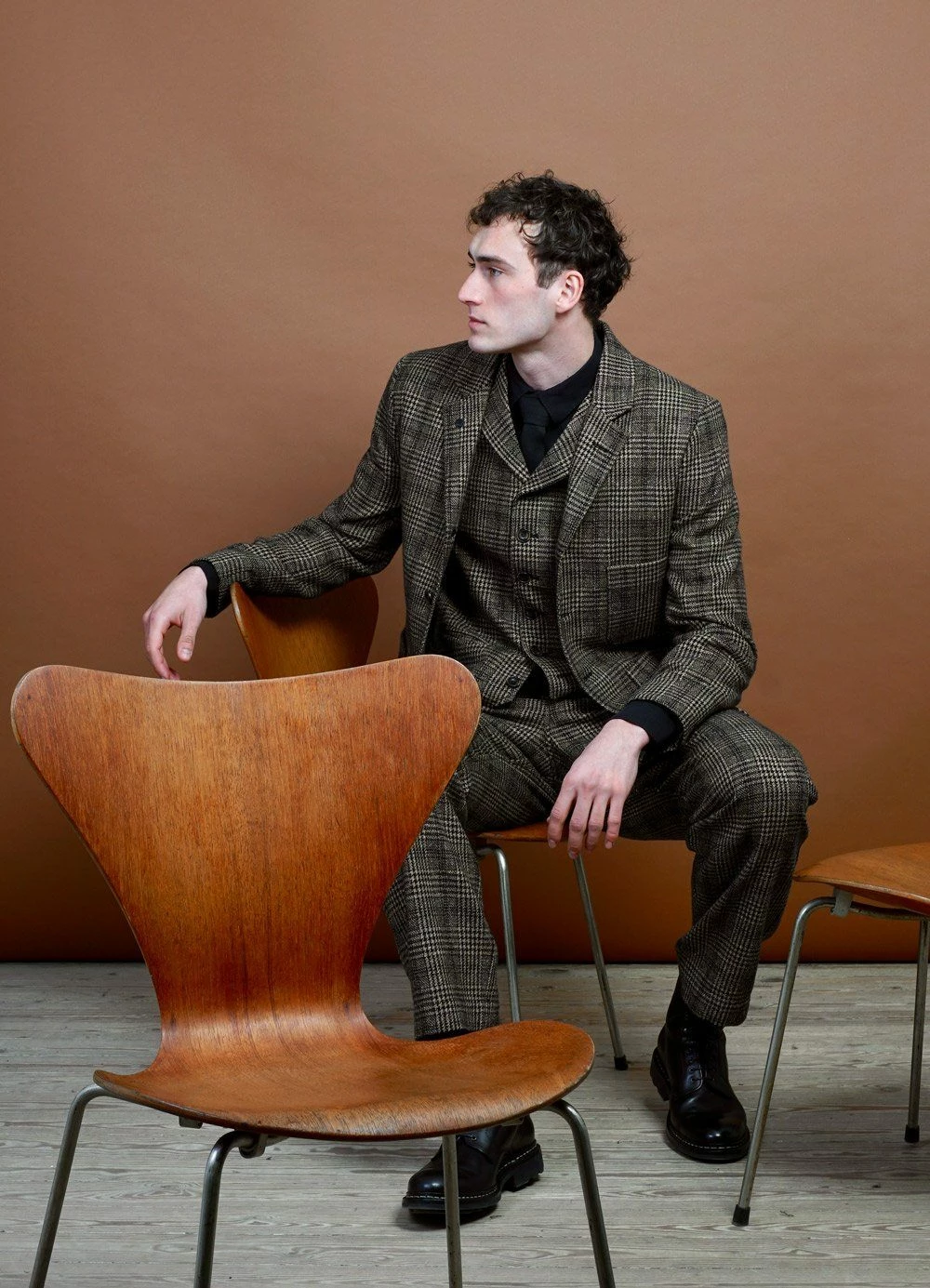 HANSEN GARMENTS ANKER | Four Button Classic Blazer | Checkered - Image 5