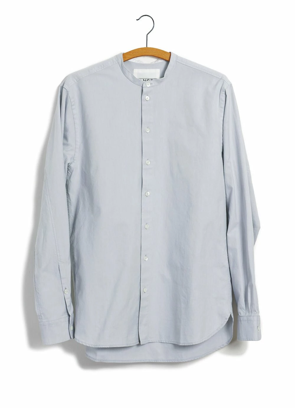 HANSEN GARMENTS ANTE | Collarless Shirt | Silver