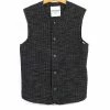 HANSEN GARMENTS BEN | Crew Neck Waistcoat | Black Hemp