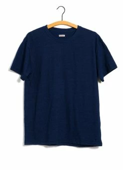 KAPITAL BLUE HANDS | IDG Jersey Crew T | Indigo