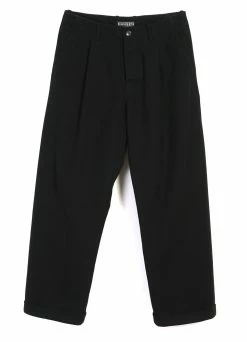 HANSEN GARMENTS BOBBY | Super Wide Pleated Trousers | Black