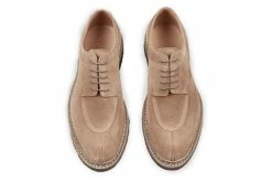 Heschung CATALPA | Water-resistant Suede Derby Shoe | Cream
