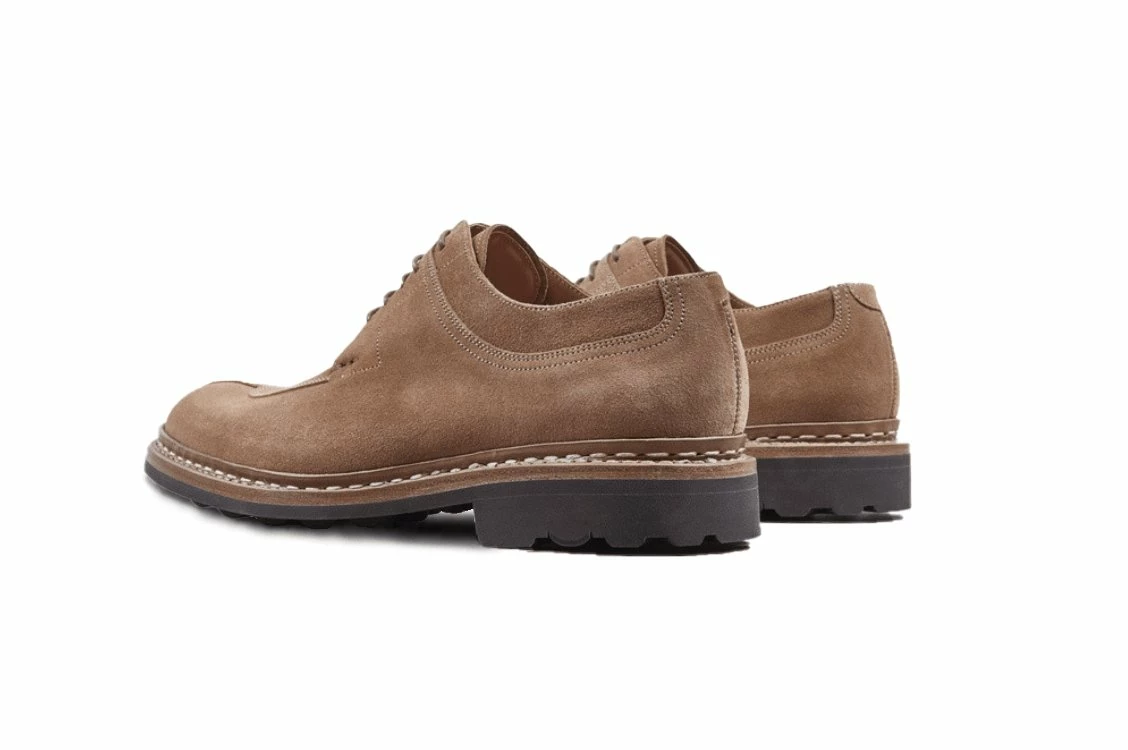 Heschung CATALPA | Water-resistant Suede Derby Shoe | Cream - Image 2