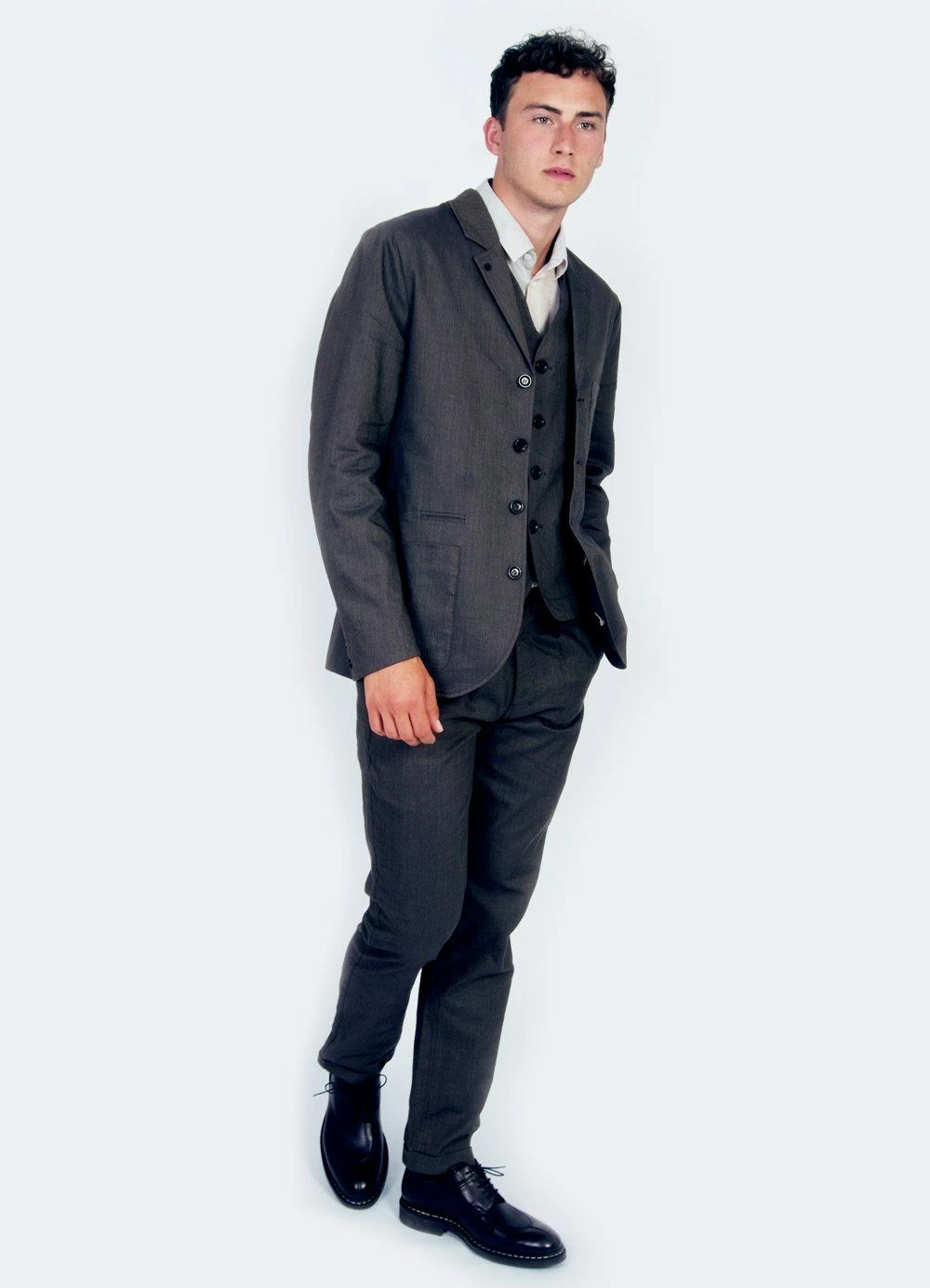 HANSEN GARMENTS DANIEL | Four Button Waistcoat | Khaki - Image 3