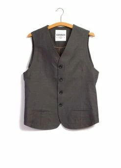 HANSEN GARMENTS DANIEL | Four Button Waistcoat | Khaki