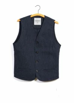 HANSEN GARMENTS DANIEL | Four Button Waistcoat | Navy Melange