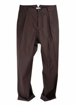 HANSEN GARMENTS EIGIL | Wide Fit Trousers | Dark Rust