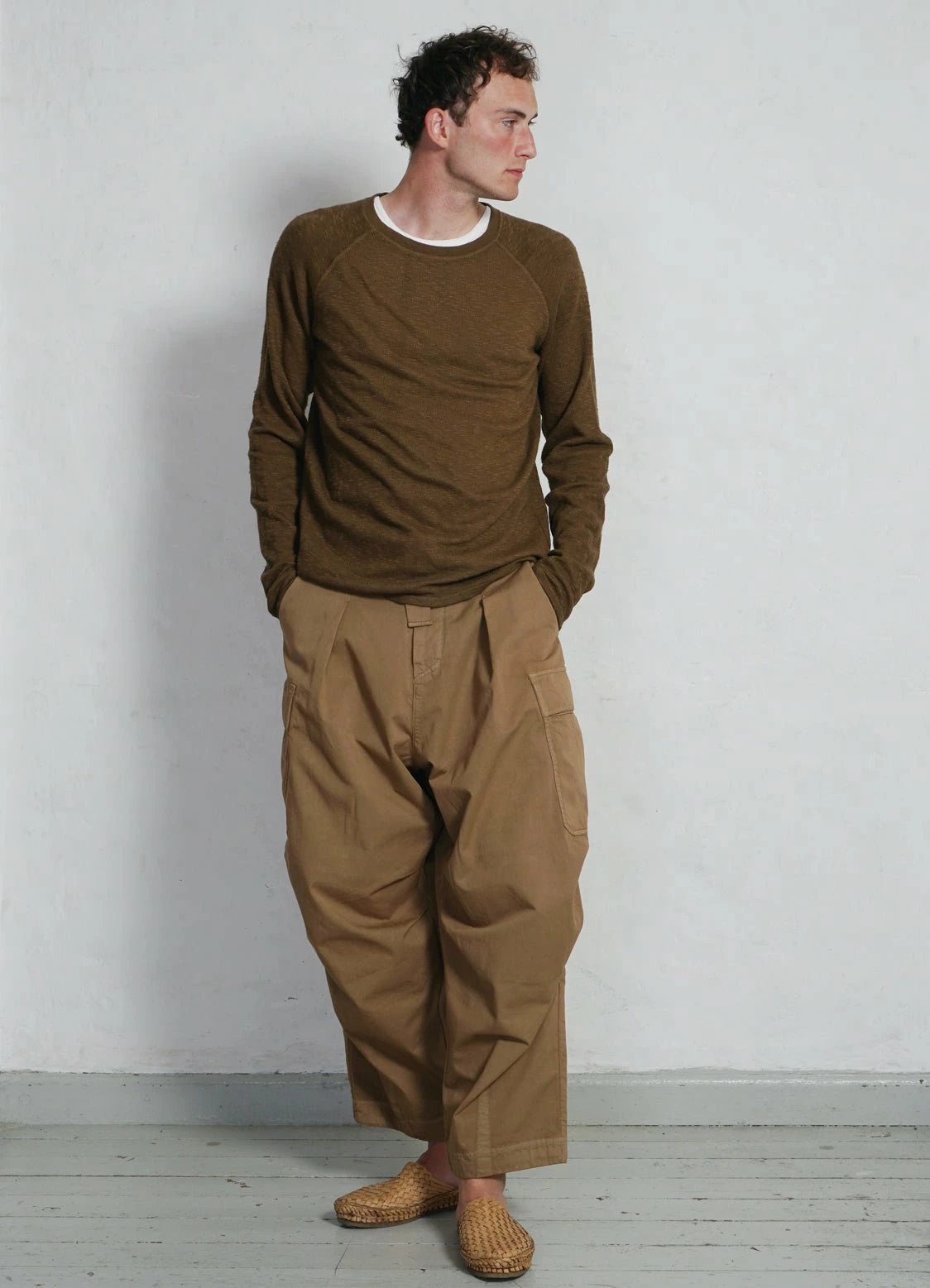HANSEN GARMENTS FELIX | Raglan Long Sleeve T-shirt | Plant - Image 3