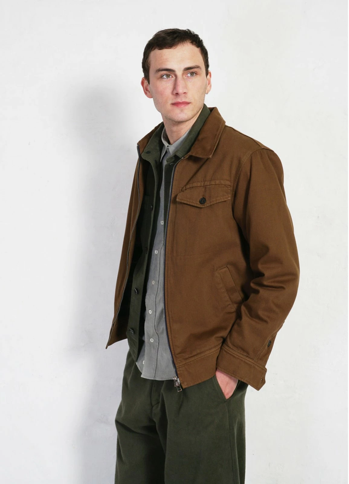 HANSEN GARMENTS JARLE | Casual Zipper Jacket | Nut - Image 6