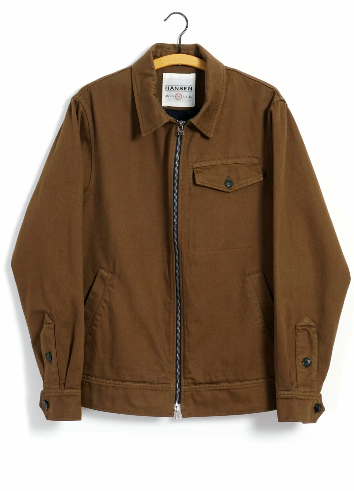HANSEN GARMENTS JARLE | Casual Zipper Jacket | Nut