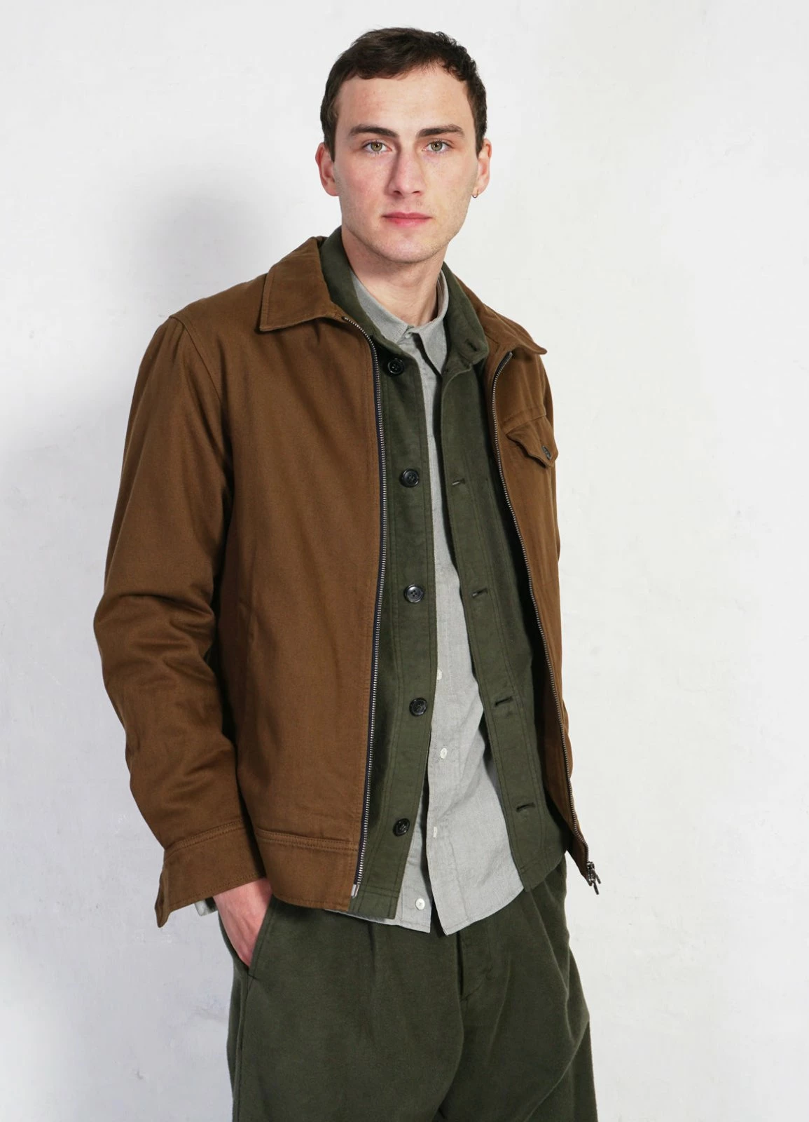 HANSEN GARMENTS JARLE | Casual Zipper Jacket | Nut - Image 2