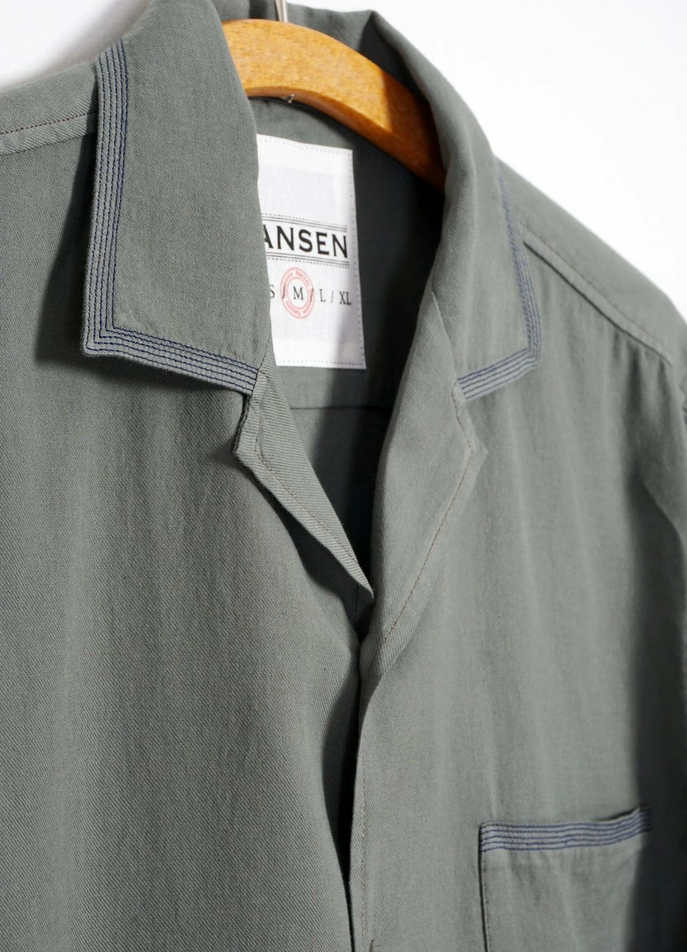 HANSEN GARMENTS JONNY | Short Sleeve Shirt | Eucalyptus - Image 4