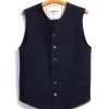 HANSEN GARMENTS KAJ | Casual Waistcoat | Black Indigo