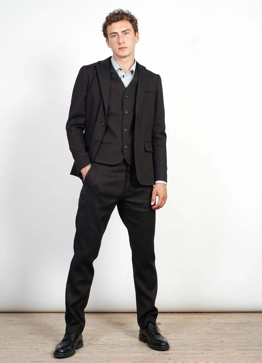 HANSEN GARMENTS KRISTIAN | Two Button Blazer | Coffee Melange - Image 5