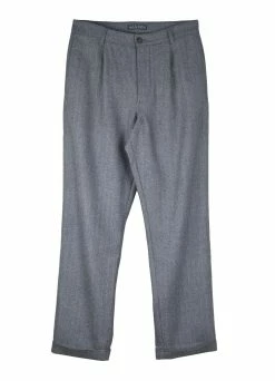HANSEN GARMENTS MADS | Loose Fit Trousers | Grey Melange