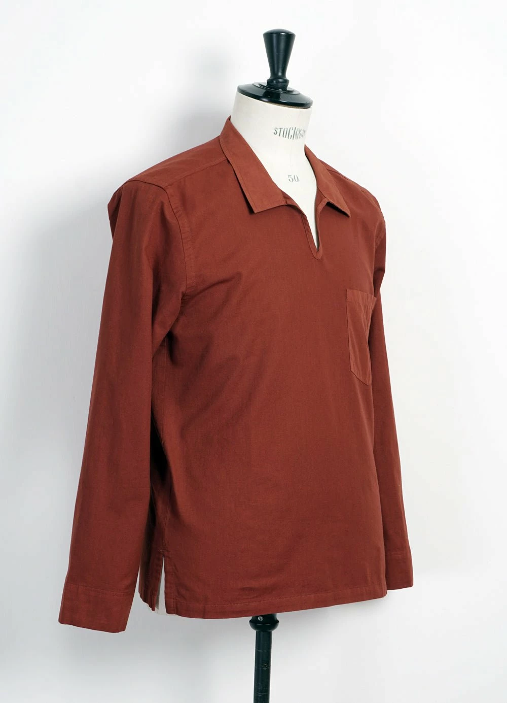 HANSEN GARMENTS MARIUS | Casual Pull On Shirt | Terracotta - Image 3