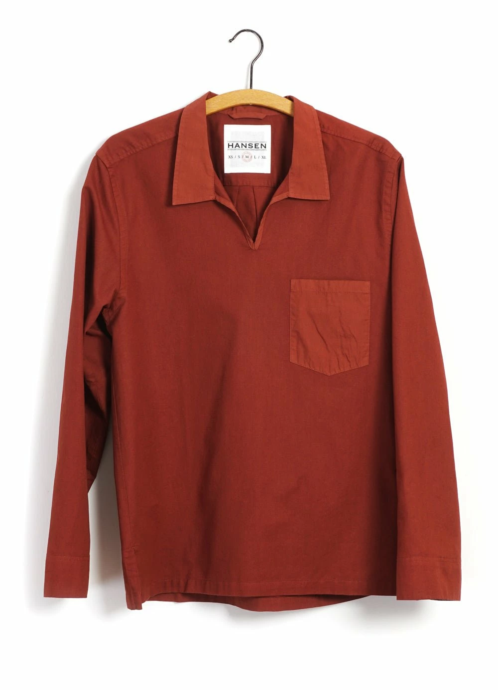 HANSEN GARMENTS MARIUS | Casual Pull On Shirt | Terracotta