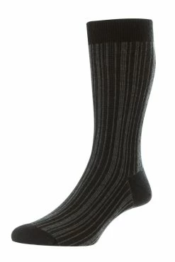 PANTHERELLA MARSDEN | Vertical Stripe | Black/Charcoal