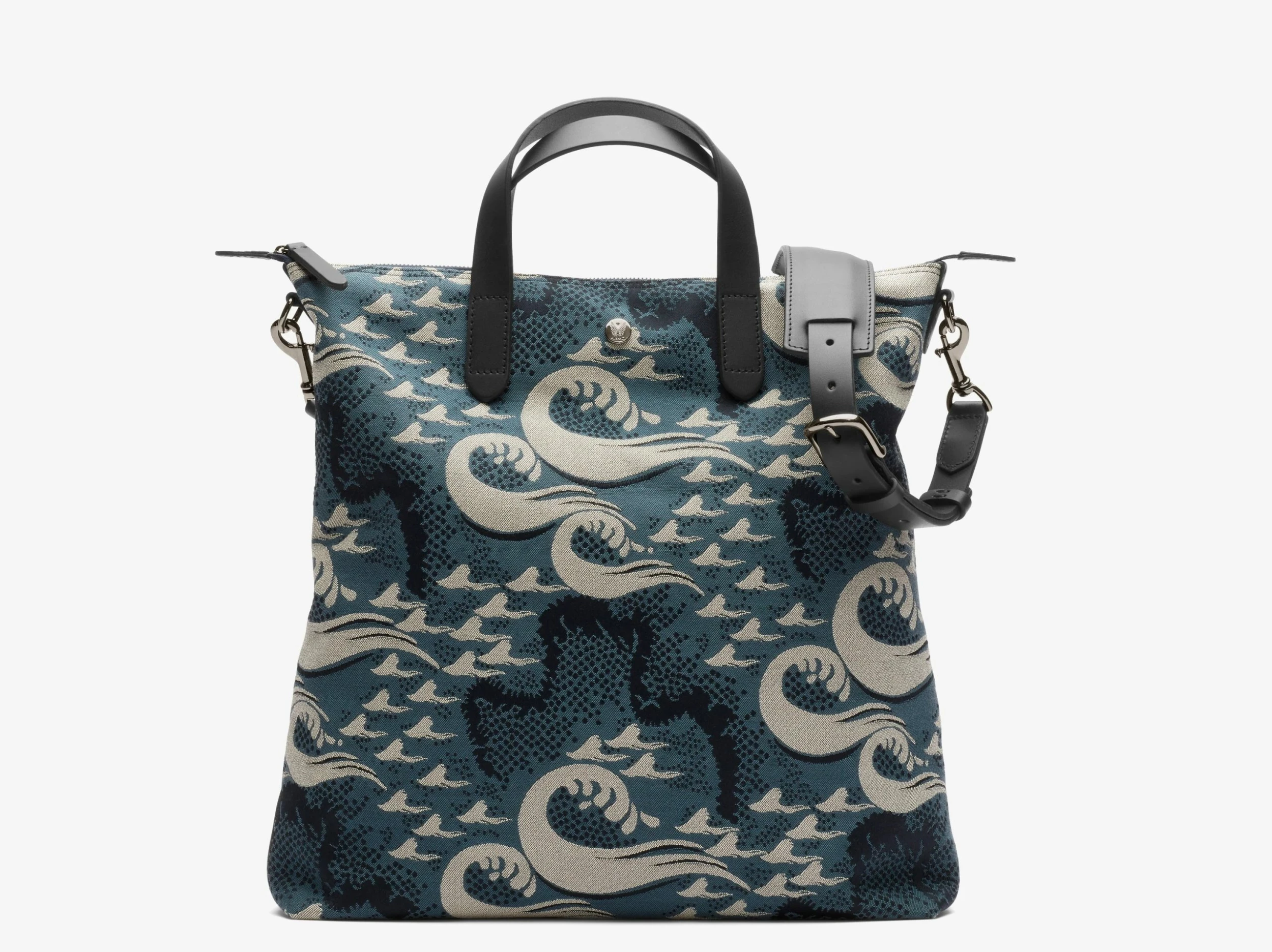 MISMO M/S SHOPPER | Ocean Jacquard/Black