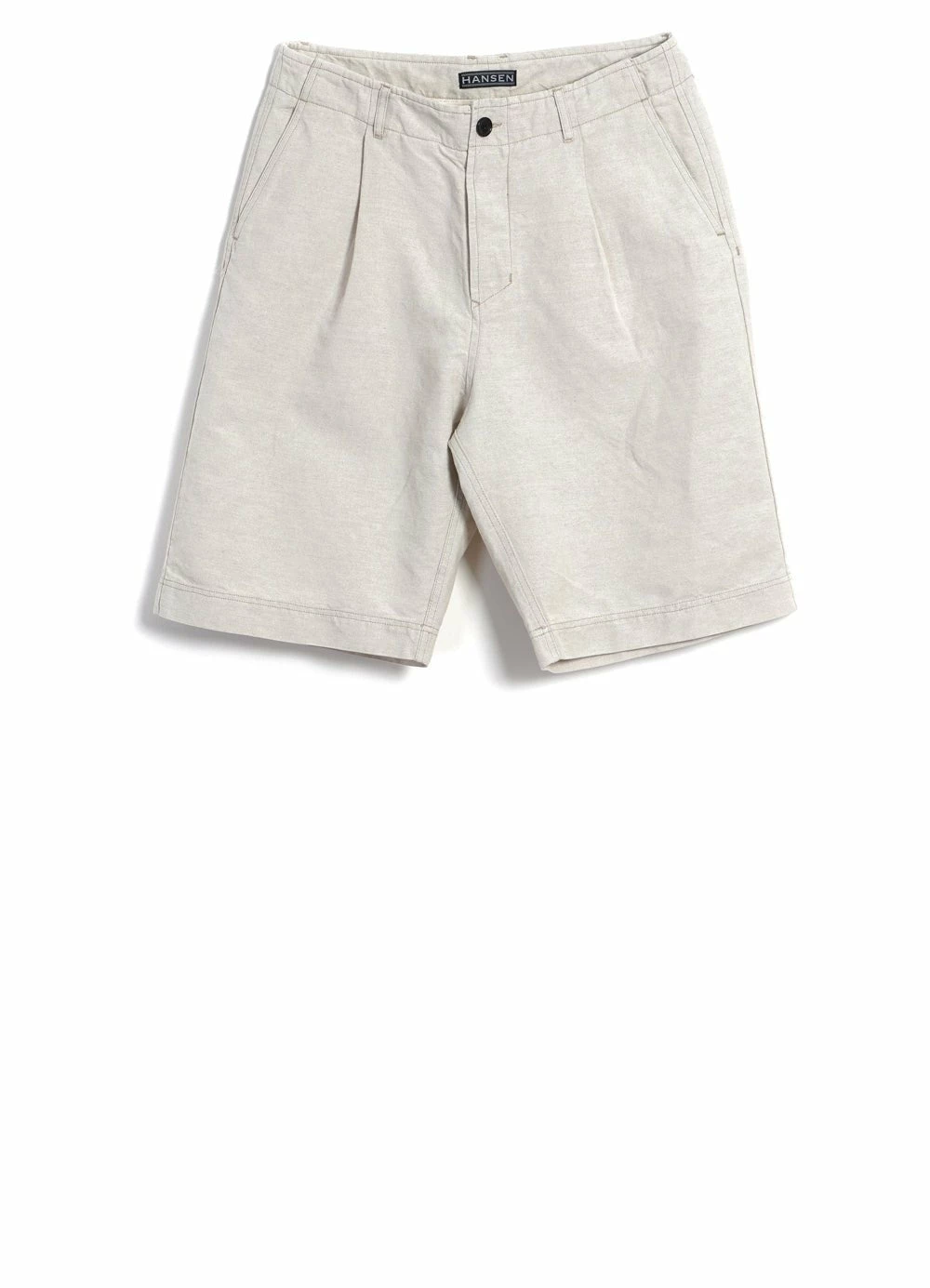 HANSEN GARMENTS ROBIN | Super Wide Pleated Shorts | Flax Nature