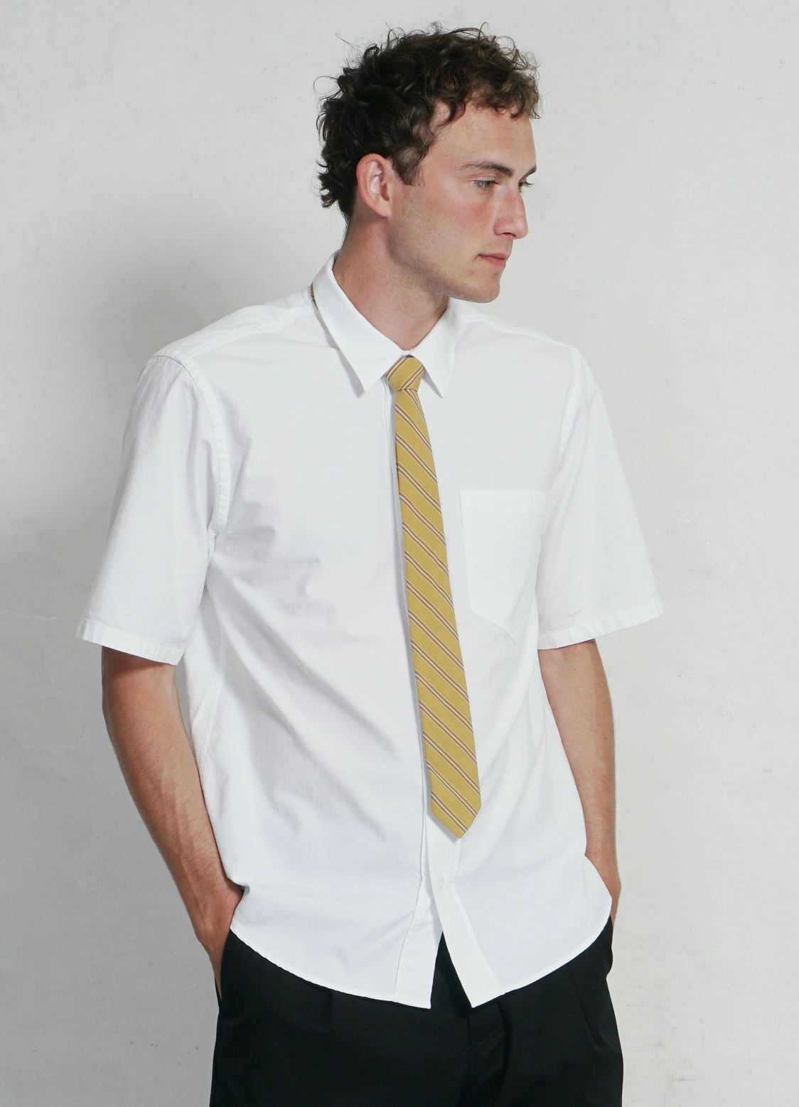 HANSEN GARMENTS REIDAR | Loose Fit Short Sleeve Shirt | White - Image 4
