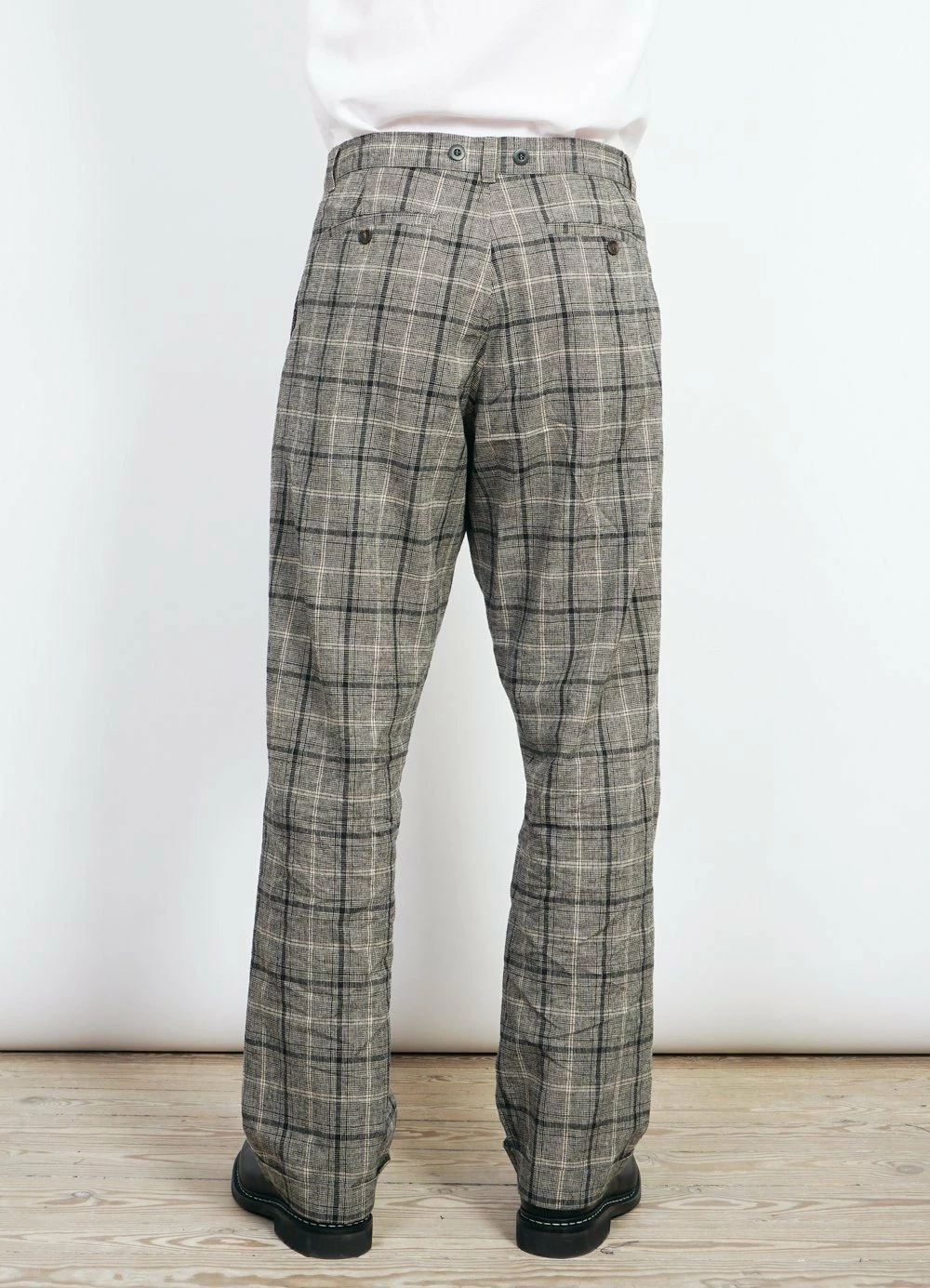 HANSEN GARMENTS SUNE | Pleated Wide Cut Trousers | Check 1 - Image 4