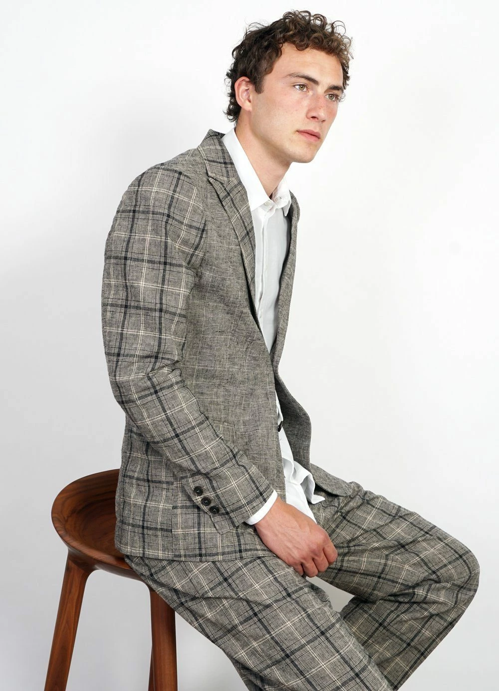 HANSEN GARMENTS SUNE | Pleated Wide Cut Trousers | Check 1 - Image 7