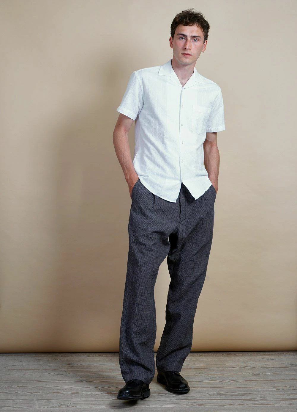 HANSEN GARMENTS SUNE | Pleated Wide Cut Trousers | River - Image 2