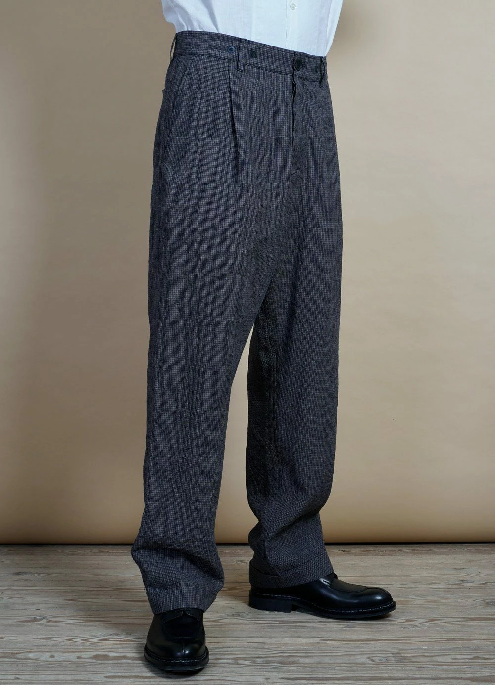 HANSEN GARMENTS SUNE | Pleated Wide Cut Trousers | River - Image 3