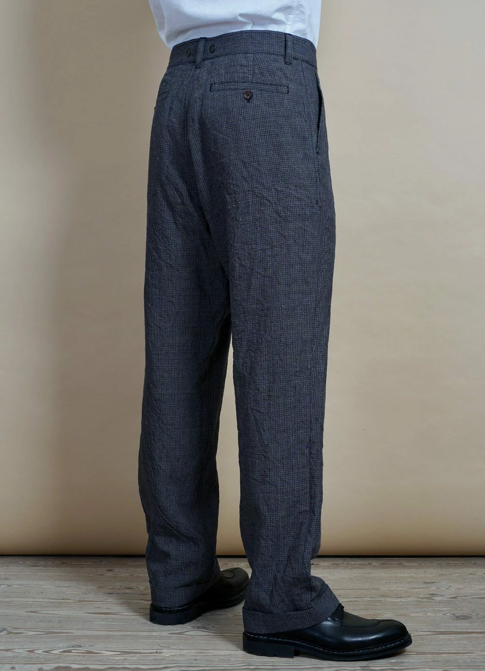HANSEN GARMENTS SUNE | Pleated Wide Cut Trousers | River - Image 4