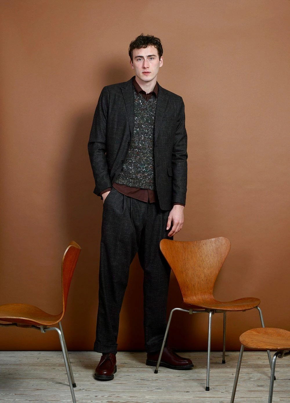 HANSEN GARMENTS SYLVESTER | Double Pleated Trousers | Macchiato - Image 3