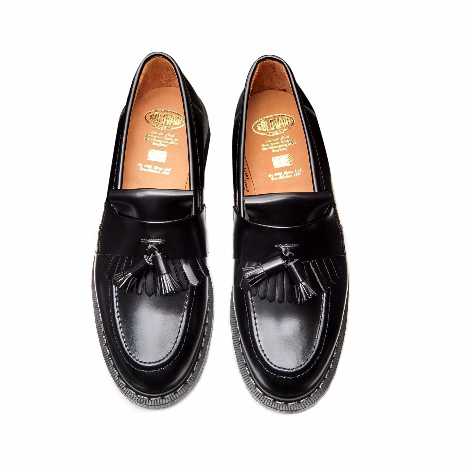 Solovair TASSEL LOAFER | Black High Shine - Image 3