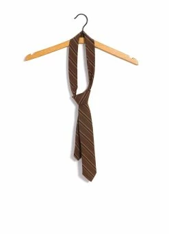 HANSEN GARMENTS TIE | Striped Tie | Brown Stripes