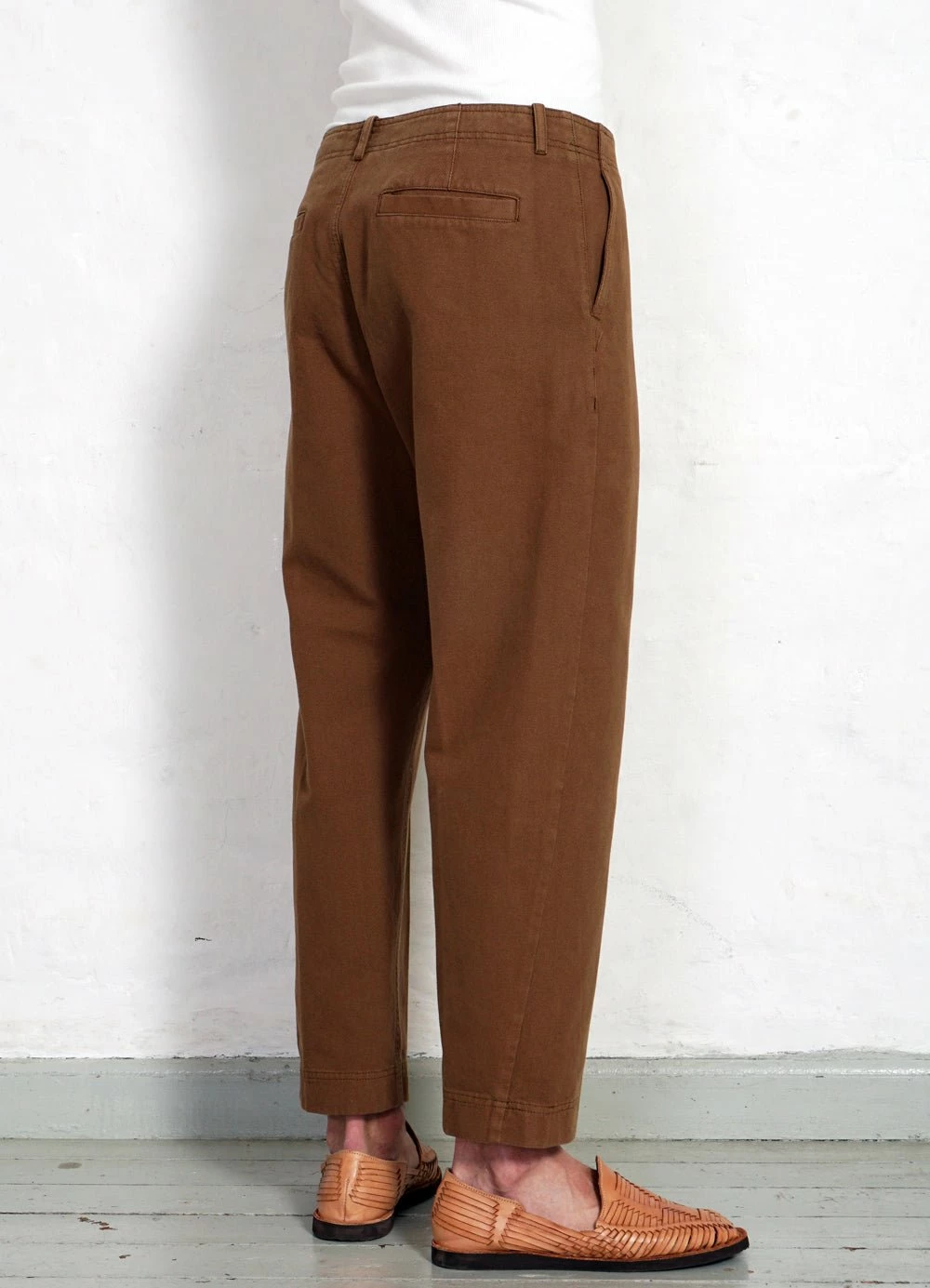 HANSEN GARMENTS TRYGVE | Wide Cut Cropped Trousers | Terra - Image 5