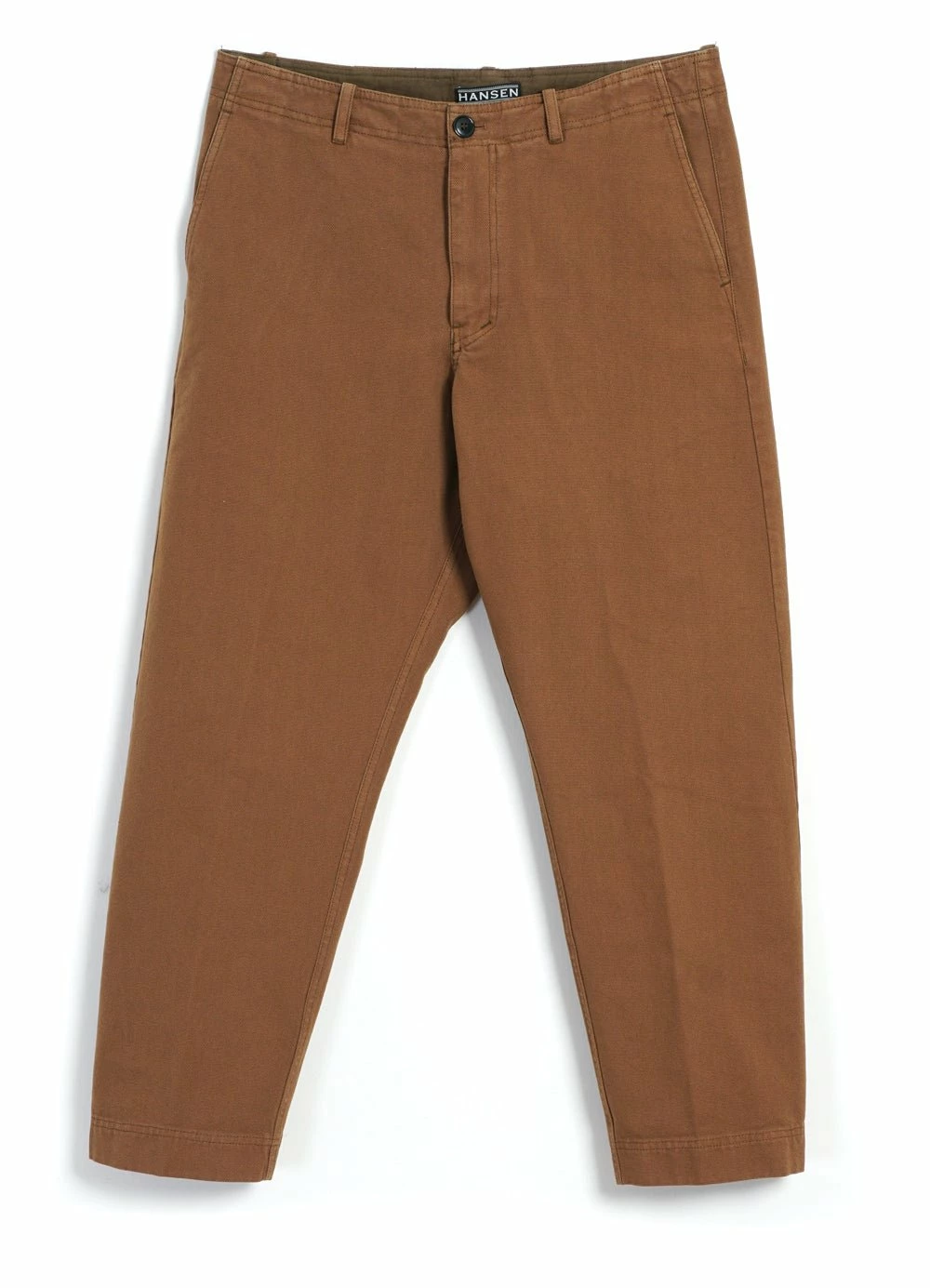 HANSEN GARMENTS TRYGVE | Wide Cut Cropped Trousers | Terra