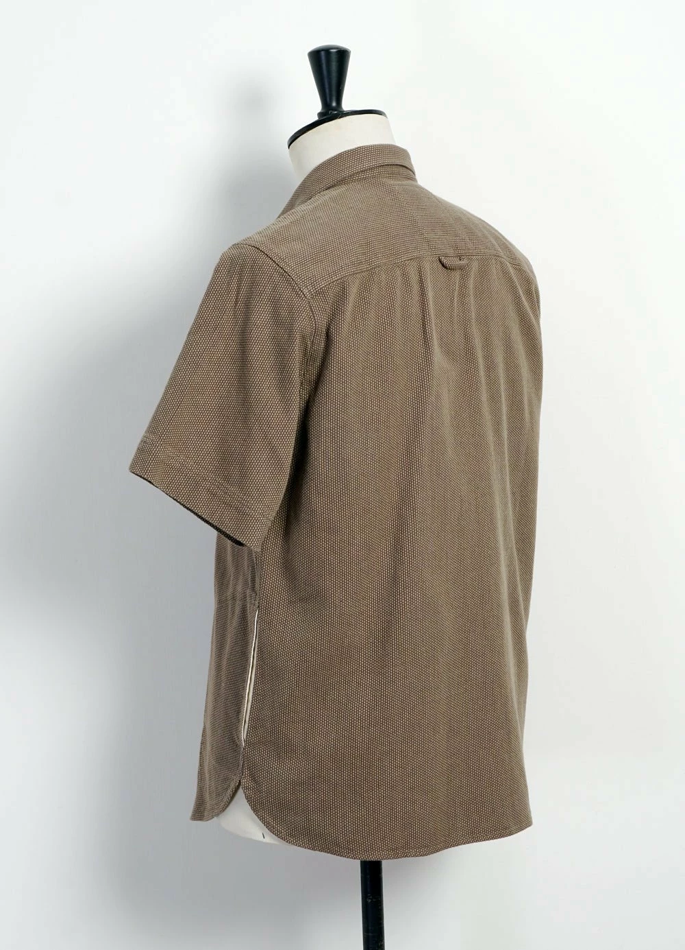 HANSEN GARMENTS VILLY | Short Sleeve Shirt | Khaki Sashiko - Image 4
